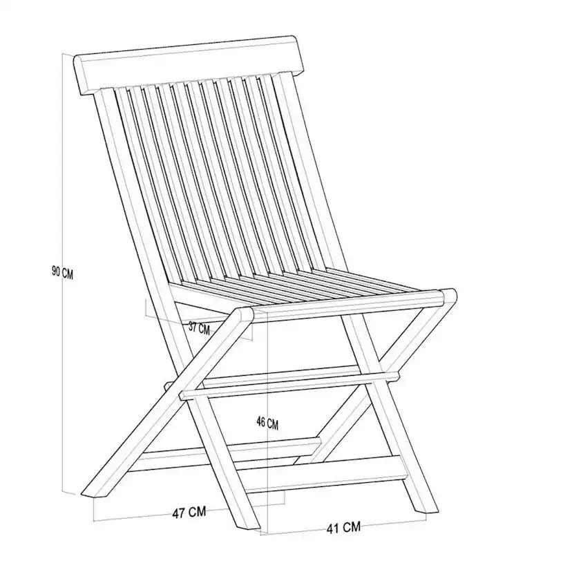 Trädgårdsstol Baltic Garden Milano fällstol