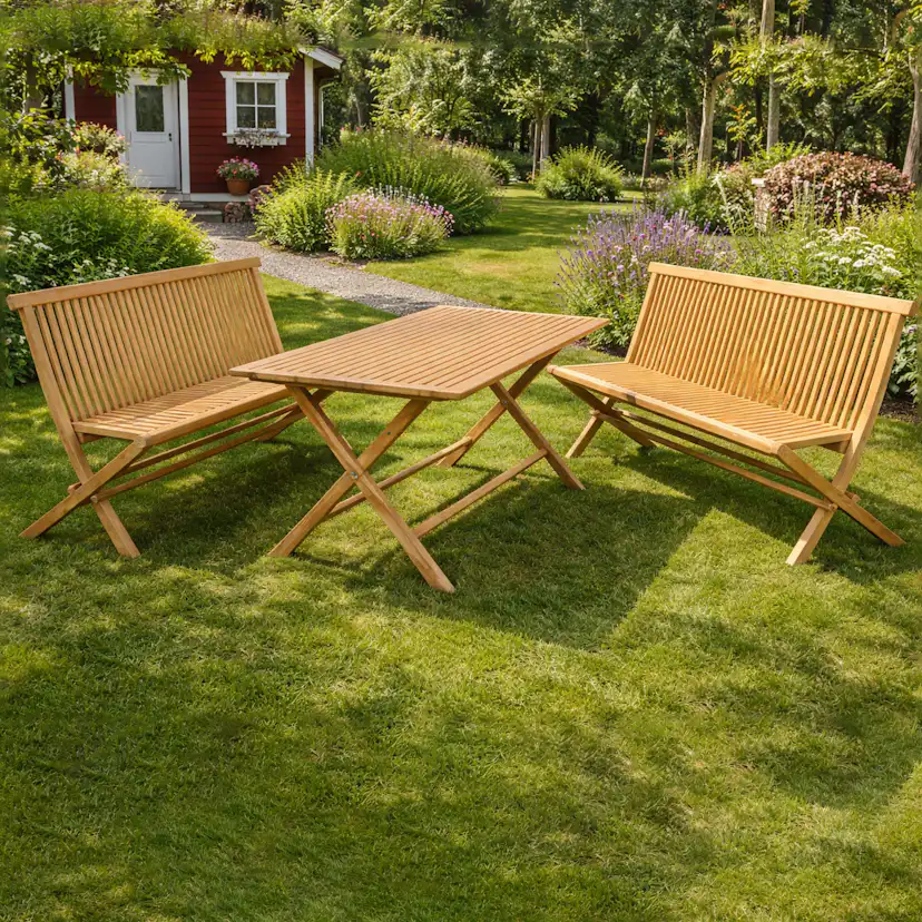 Trädgårdsbänk Baltic Garden Milano fällbar bänk 120 cm