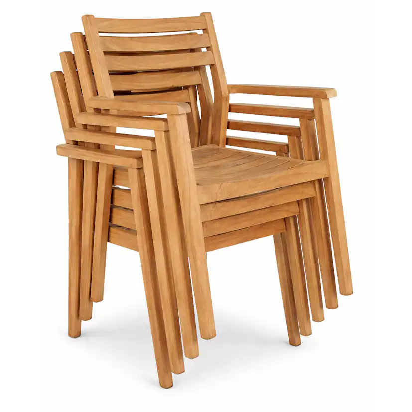 Trädgårdsfåtölj Baltic Garden Augusta matstol 5-pack