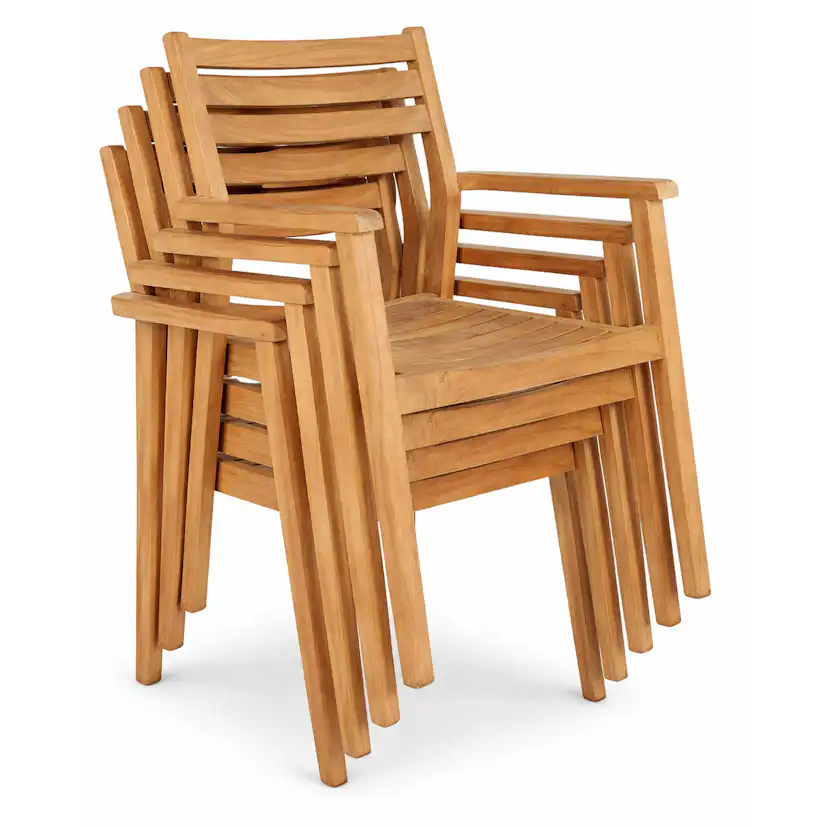 Trädgårdsfåtölj Baltic Garden Augusta matstol 6-pack