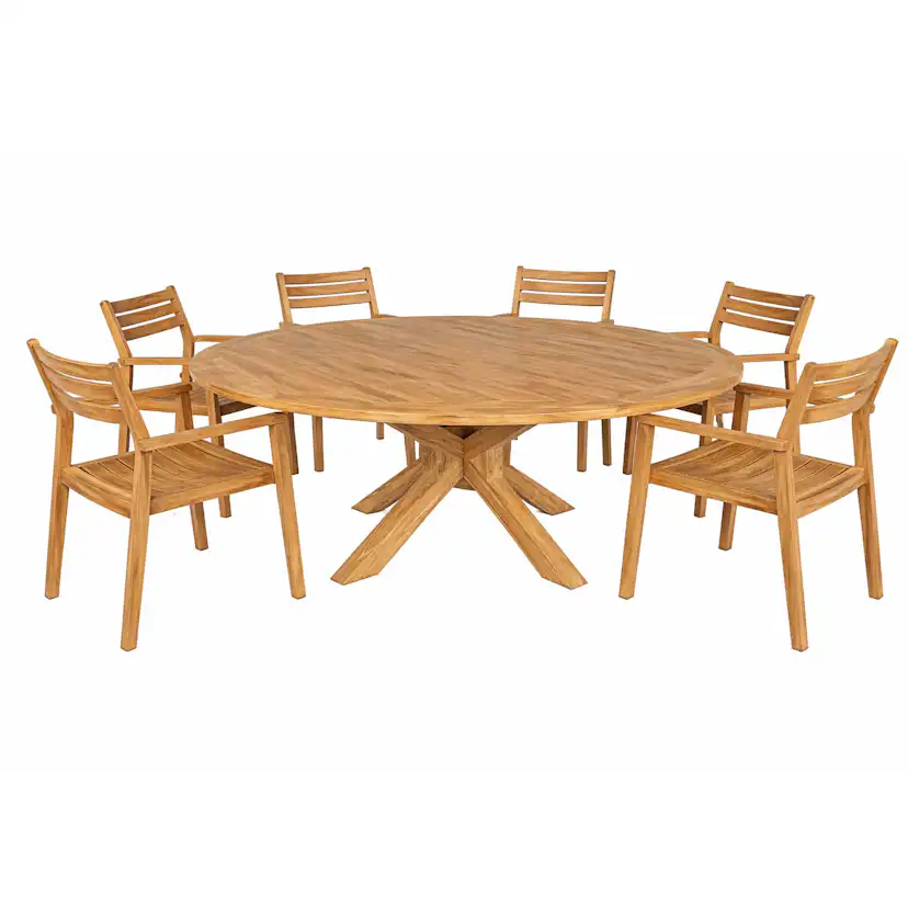 Trädgårdsfåtölj Baltic Garden Augusta matstol 6-pack