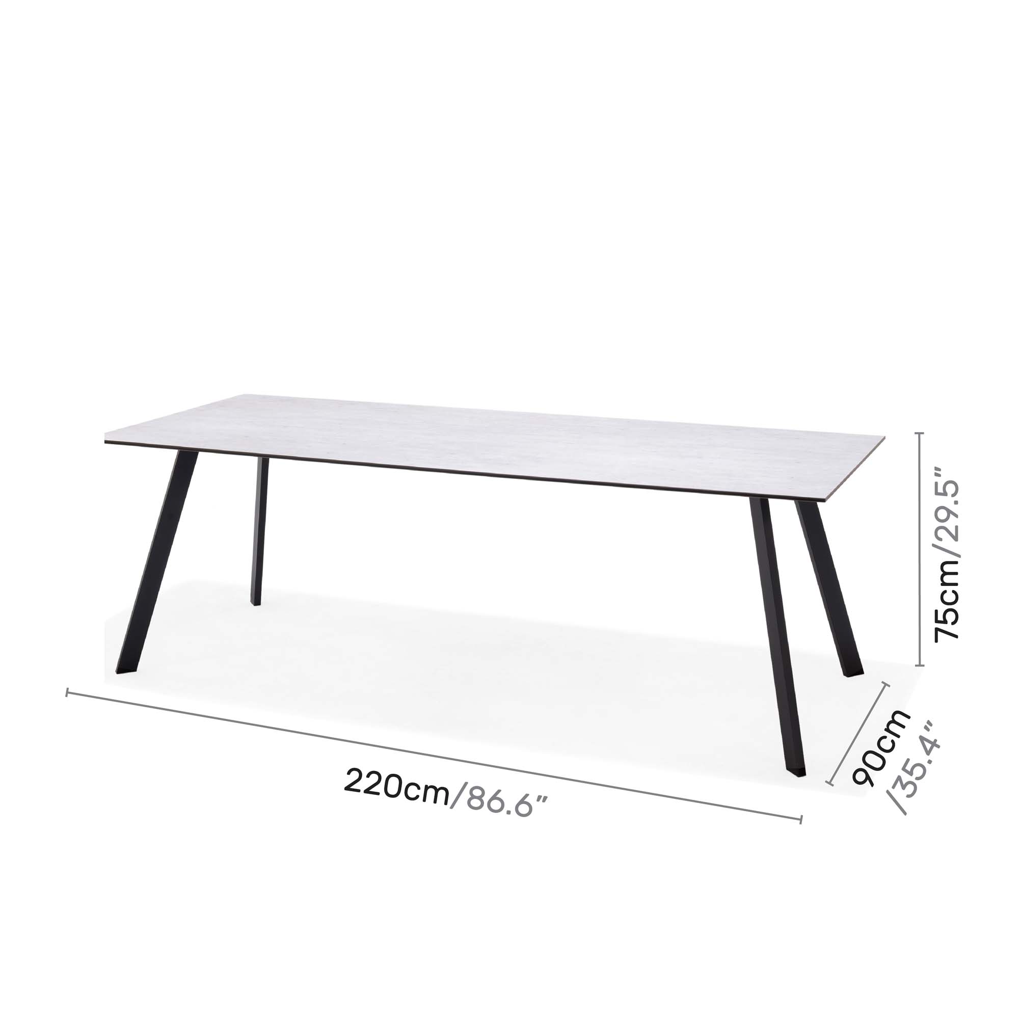 Matgrupp Utomhus LifestyleGarden OPAL 220 & 6 fåtöljer