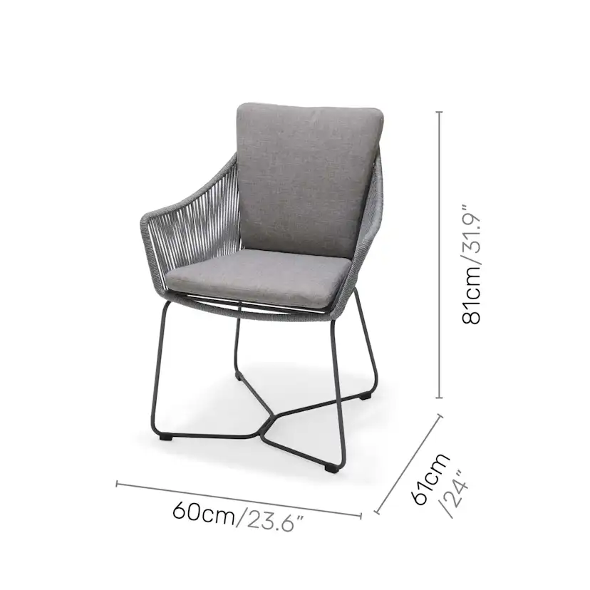 Matgrupp Utomhus LifestyleGarden OPAL 220 & 6 fåtöljer