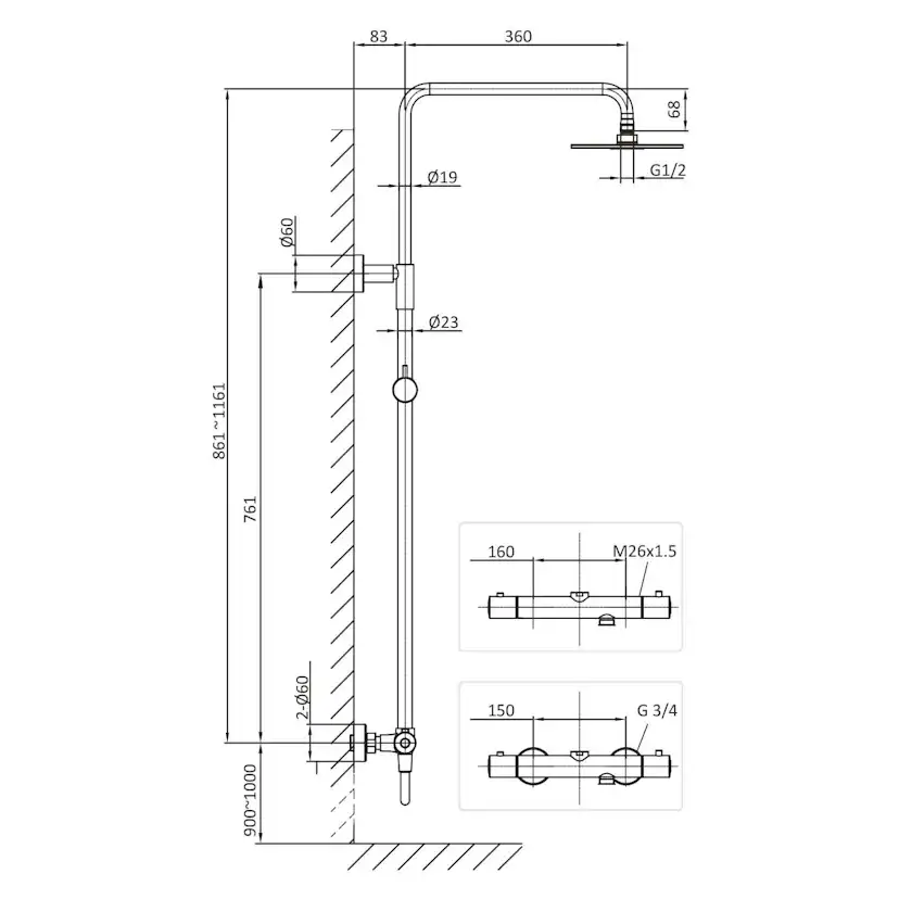 Blandarpaket Hafa Fine Ø250