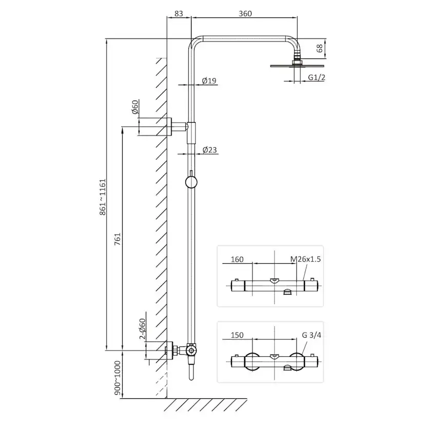 Blandarpaket Hafa Fine Ø300
