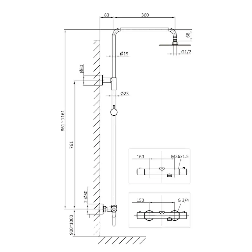 Blandarpaket Hafa Fine Ø300