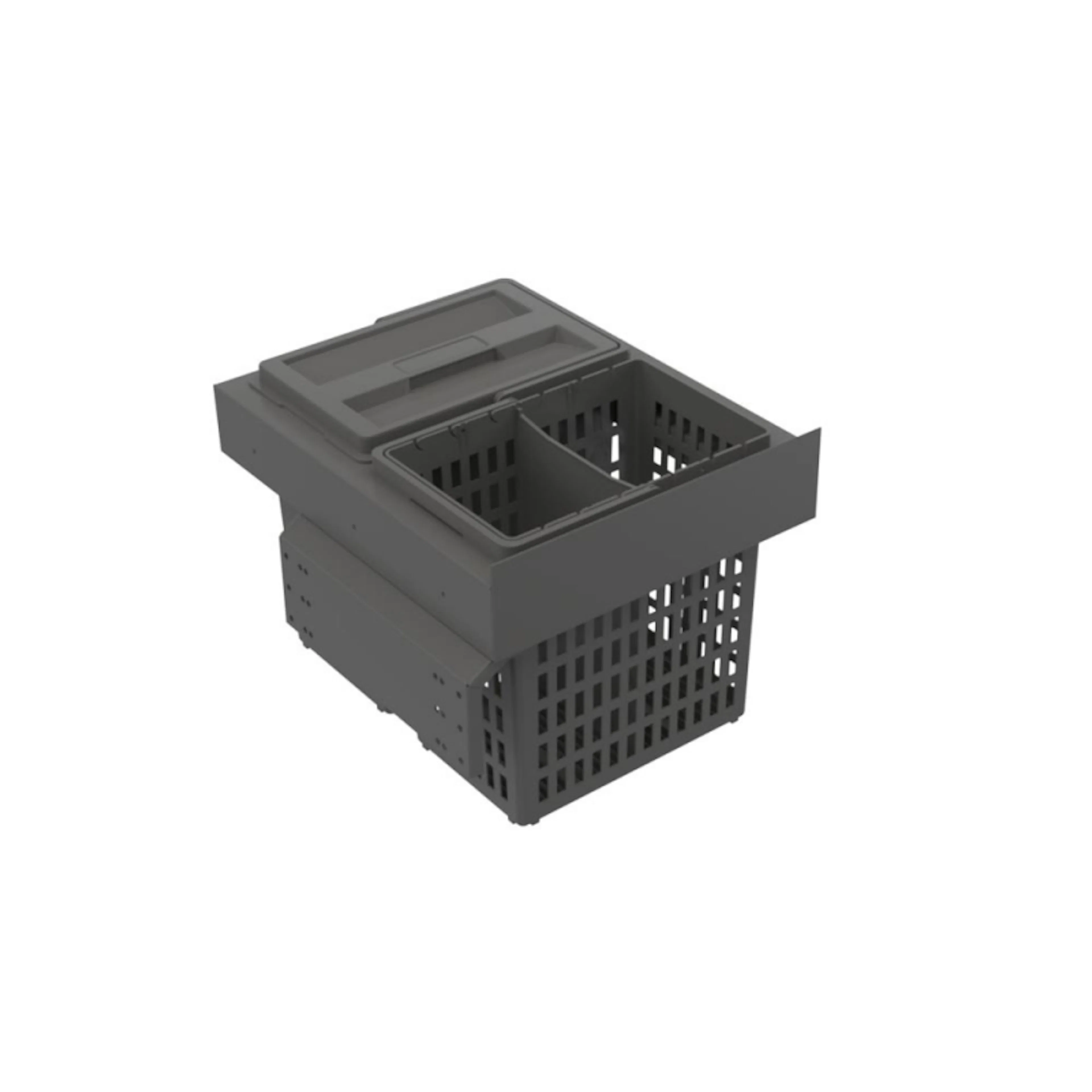 Källsorteringskärhållare Beslag Design Select Side Eco Mörkgrå