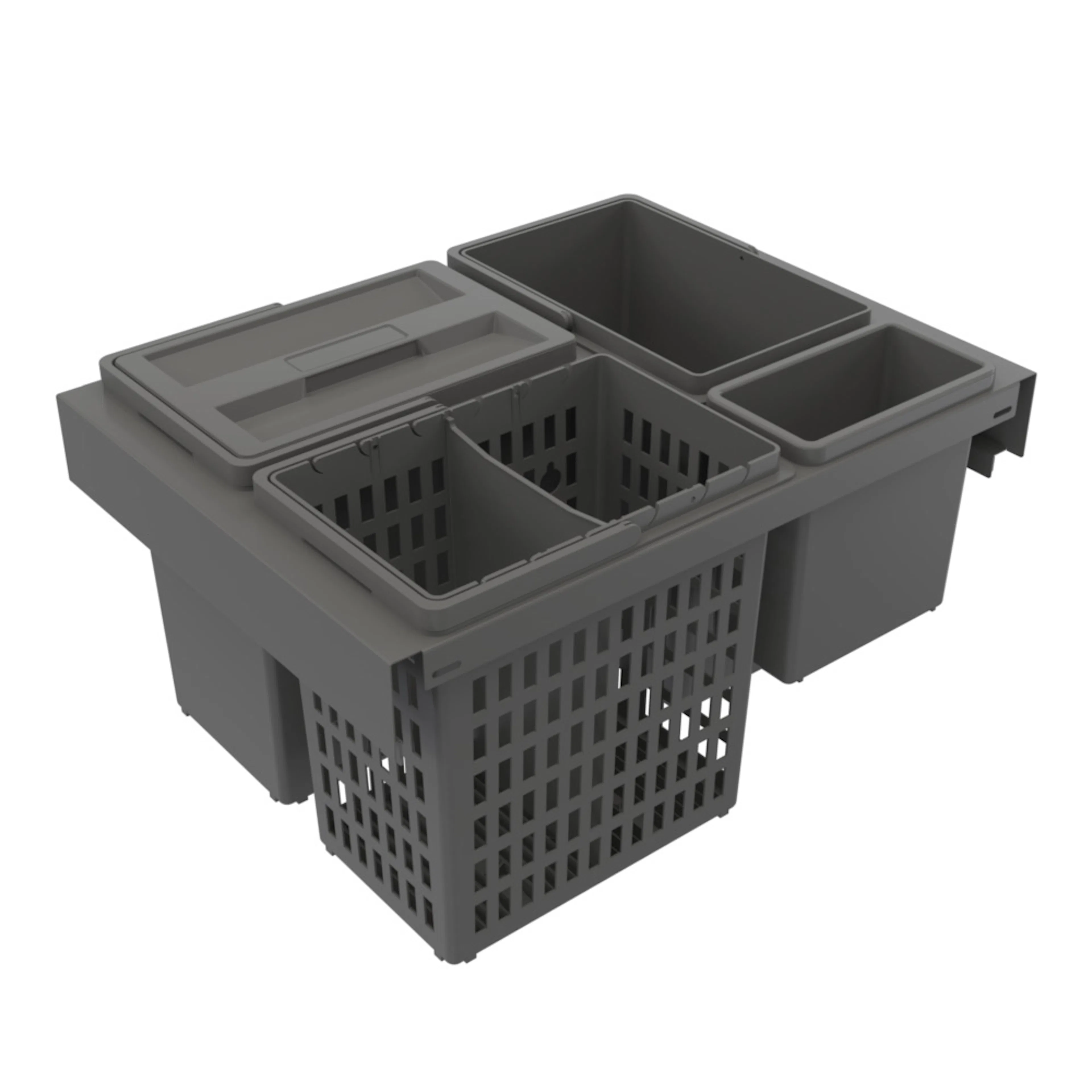 Källsorteringskärhållare Beslag Design Trend Highside 600 Eco Mörkgrå