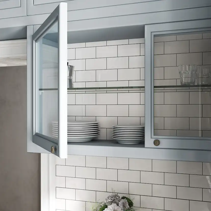 Kakel Lhådös Sekel vit blank 7,5x15 cm