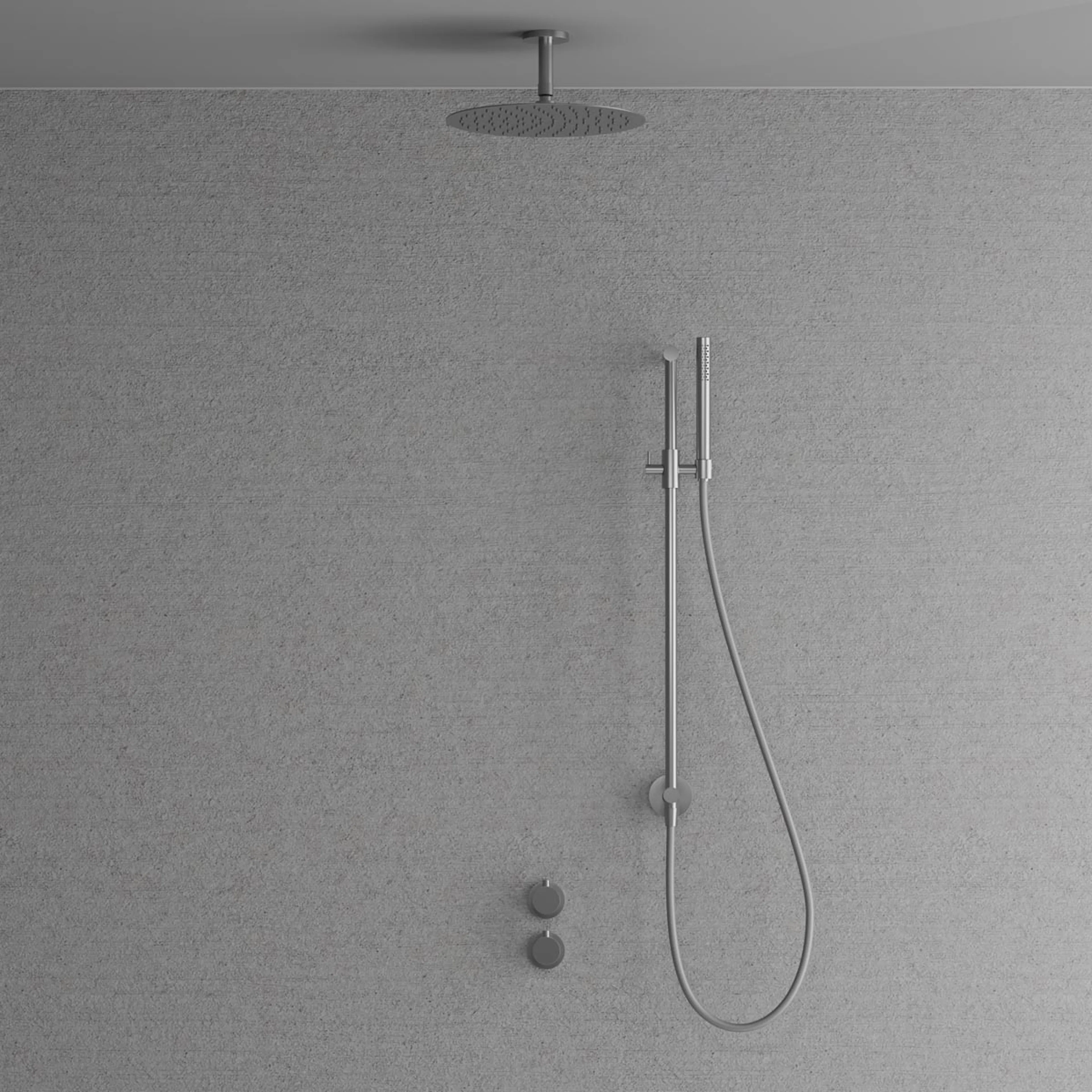 Takduschset Scandtap Steel Harmonized 5Y för Inbyggnad