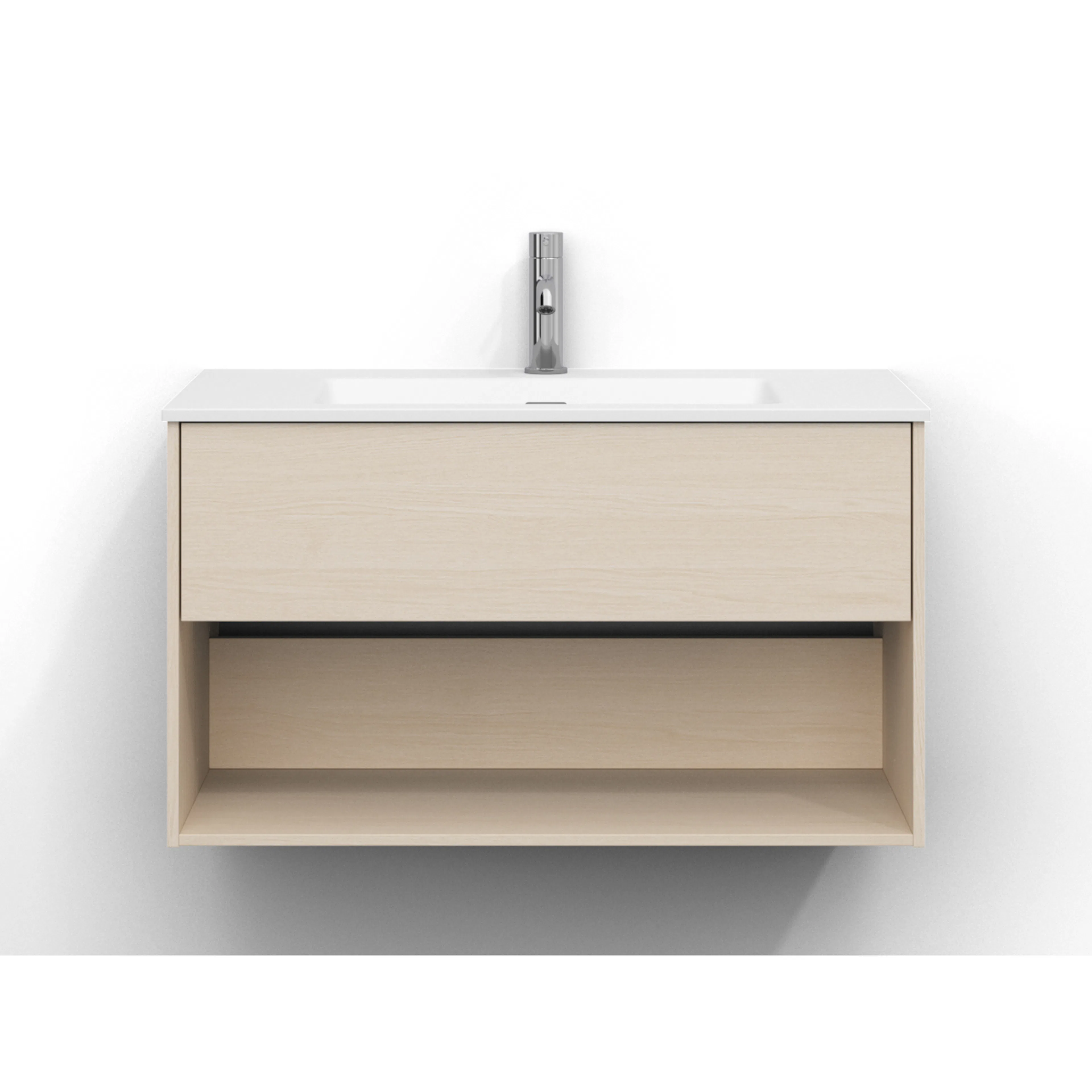 Tvättställsskåp Svedbergs Epos 80x45 med 1 Låda och 1 Öpen Hylla