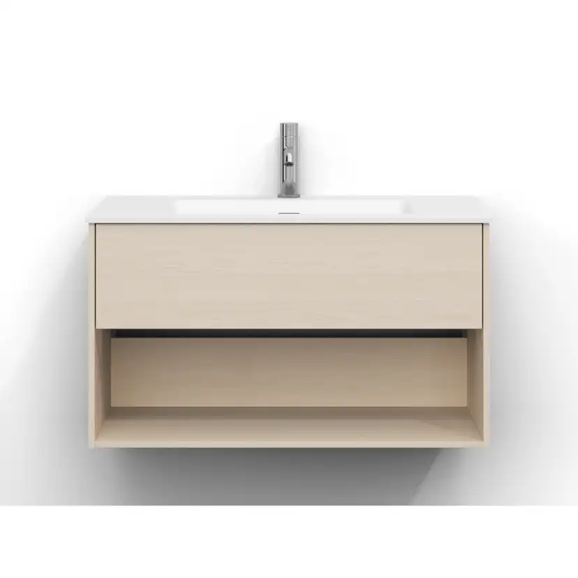 Tvättställsskåp Svedbergs Epos 80x45 med 1 Låda och 1 Öpen Hylla