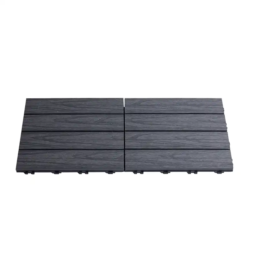 Terrassplatta Hortus Komposit 30X30 cm Antracitgrå 4-Pack