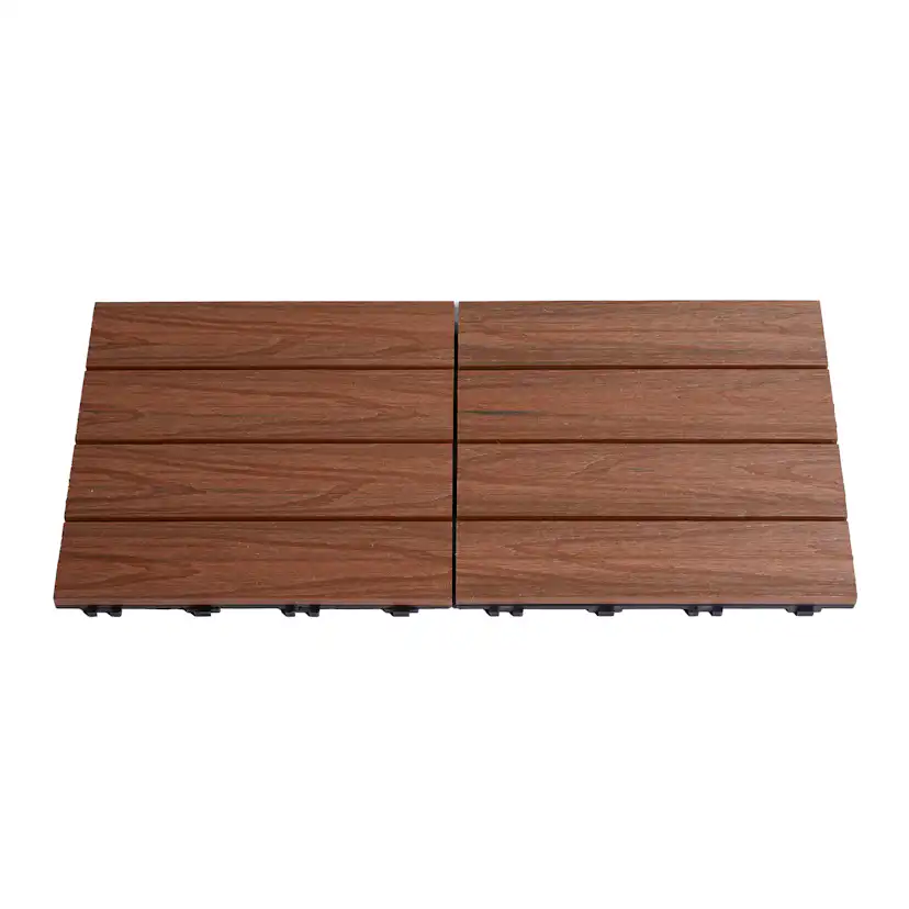Terrassplatta Hortus Komposit 30X30 cm Teak 4-Pack