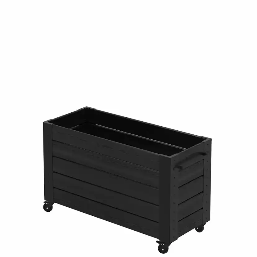 Blomlåda med Hjul PLUS Cubic Svart 120 x 50 x 73 cm