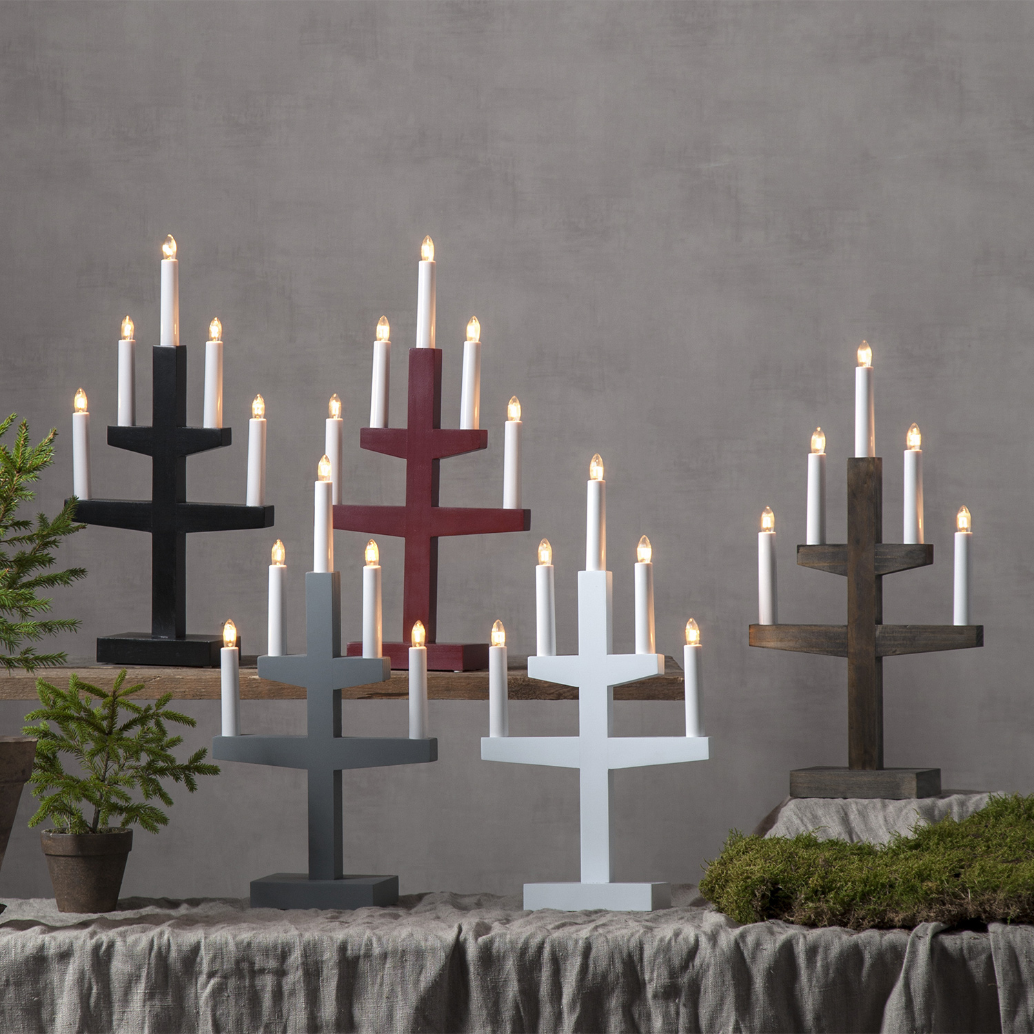 Adventsljusstake Star Trading Trapp