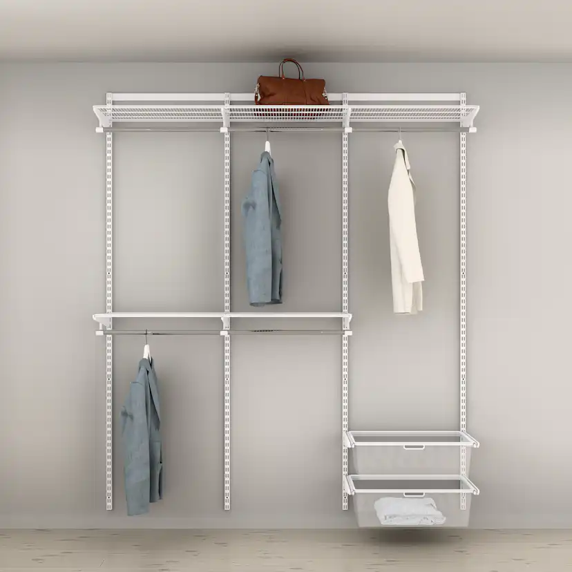 Garderobslösning Elfa Ready Solution Classic 16 Vit B: 1855 mm