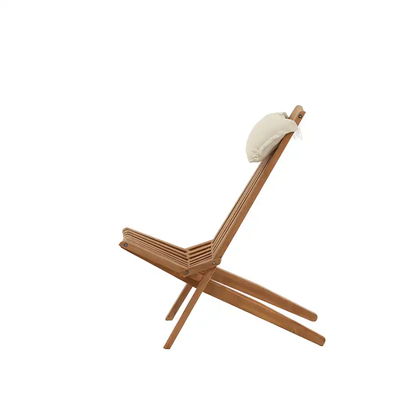 Loungestol Venture Home Kenya Utomhus, Klassisk Trästol i Teak