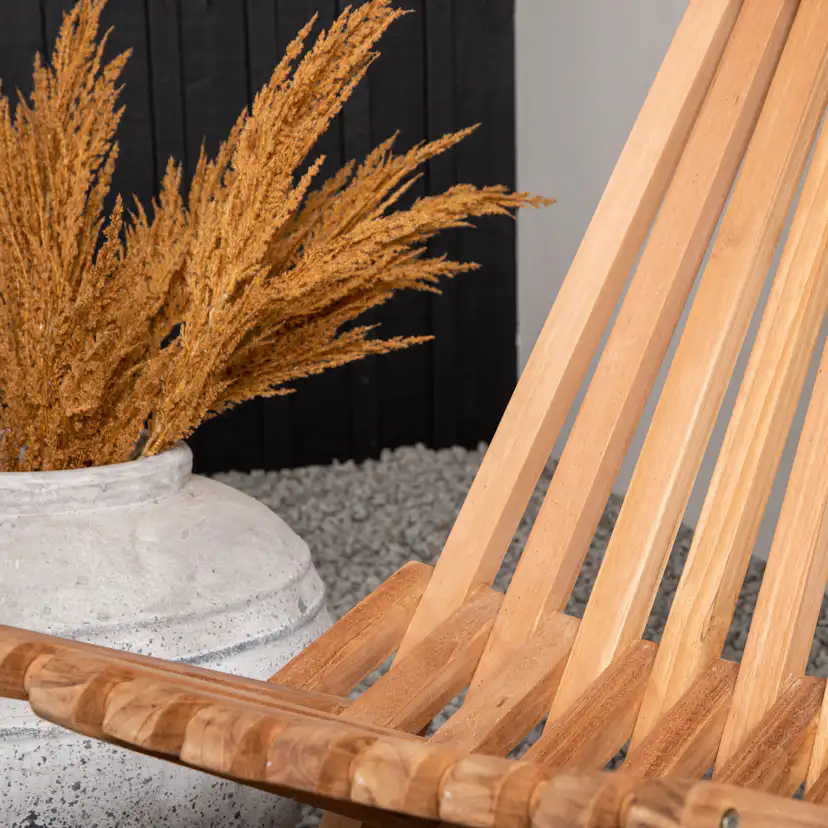 Loungestol Venture Home Kenya Utomhus, Klassisk Trästol i Teak