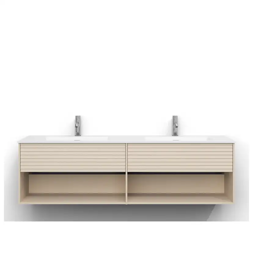 Tvättställsskåp Svedbergs Epos 160x45 med 1+1 Lådor