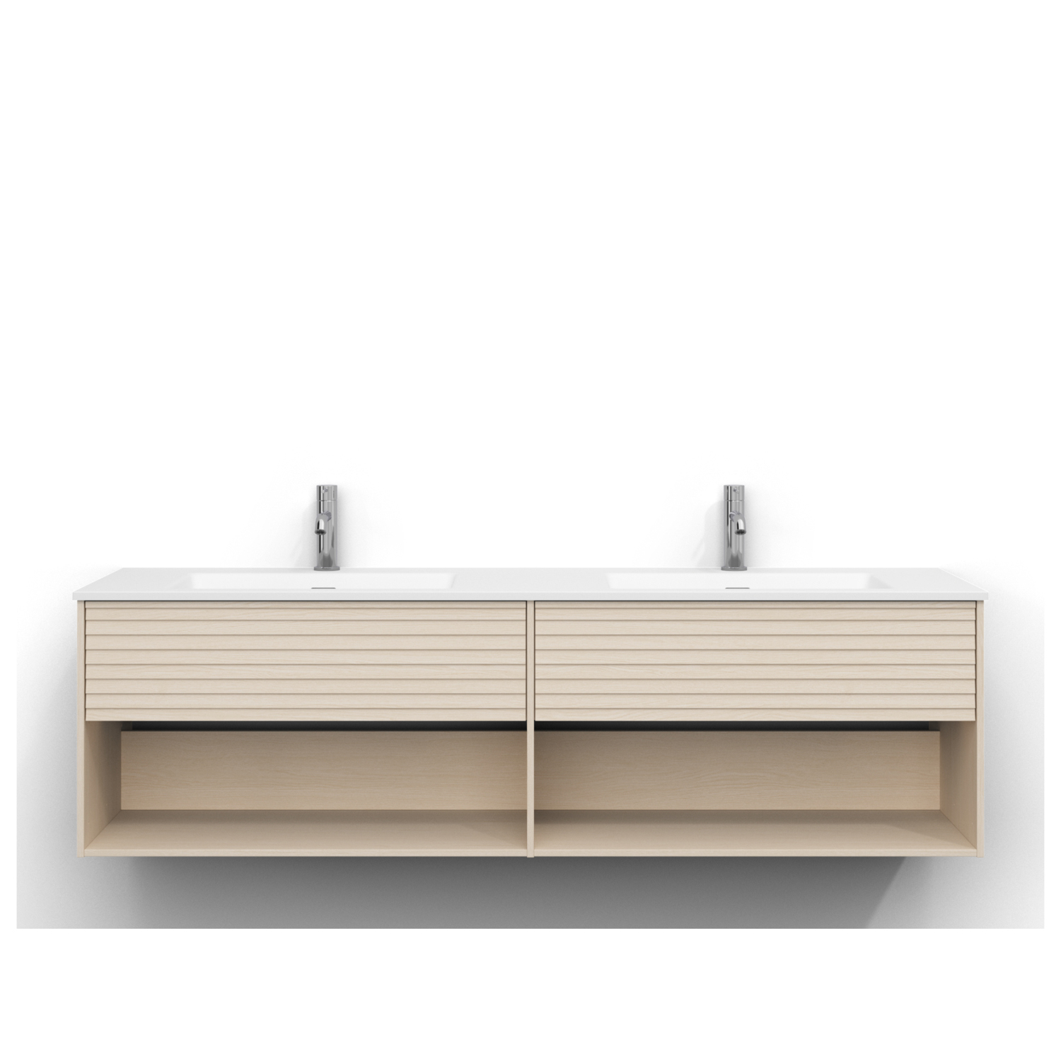 Tvättställsskåp Svedbergs Epos 160x45 med 1+1 Lådor