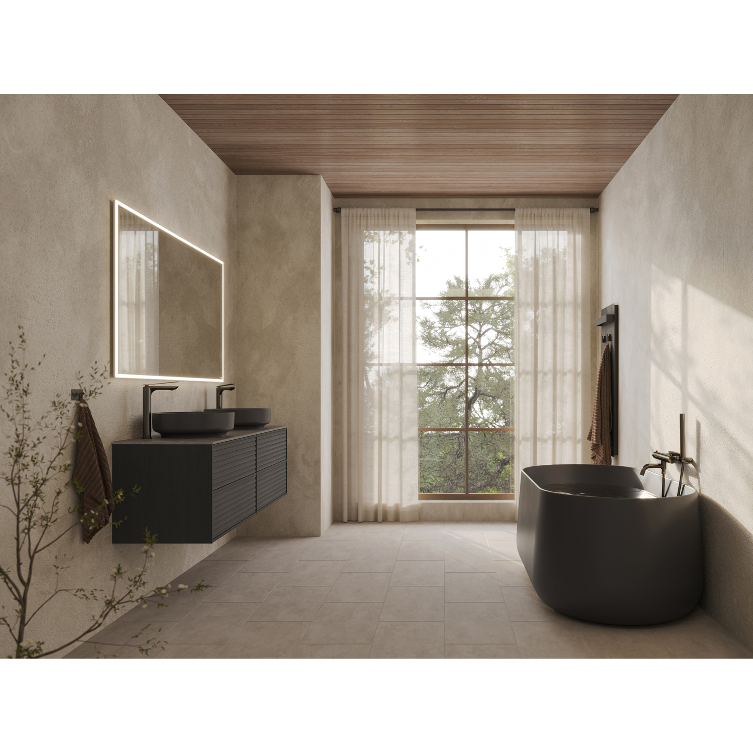 Tvättställsskåp Svedbergs Epos 160x45 med 2+2 Lådor