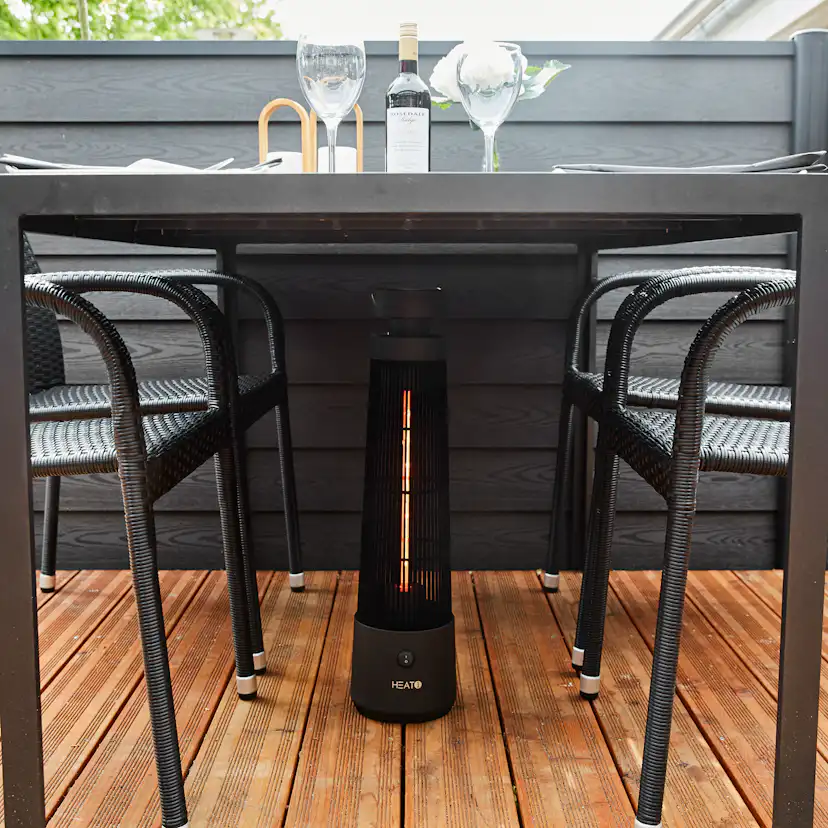 Terrassvärmare HEAT1 ECO High-line Golvmodell 1200W Svart