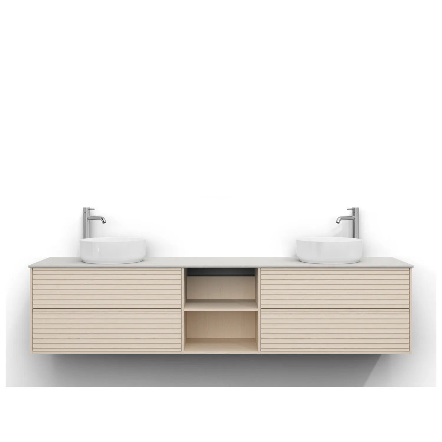 Tvättställsskåp Svedbergs Epos 200x45 med 2+0+2 Lådor