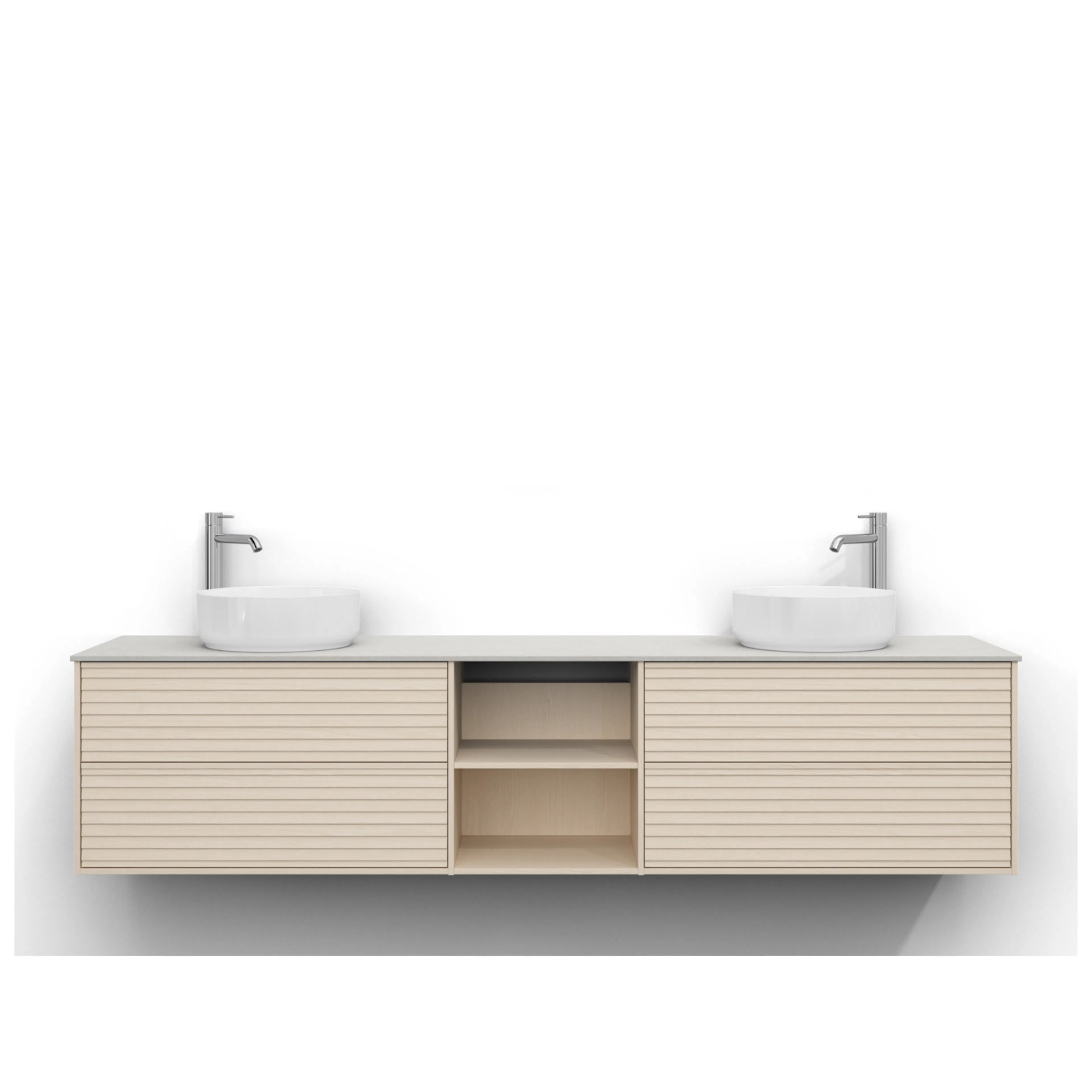 Tvättställsskåp Svedbergs Epos 200x45 med 2+0+2 Lådor