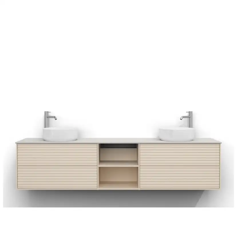 Tvättställsskåp Svedbergs Epos 200x45 med 2+0+2 Lådor