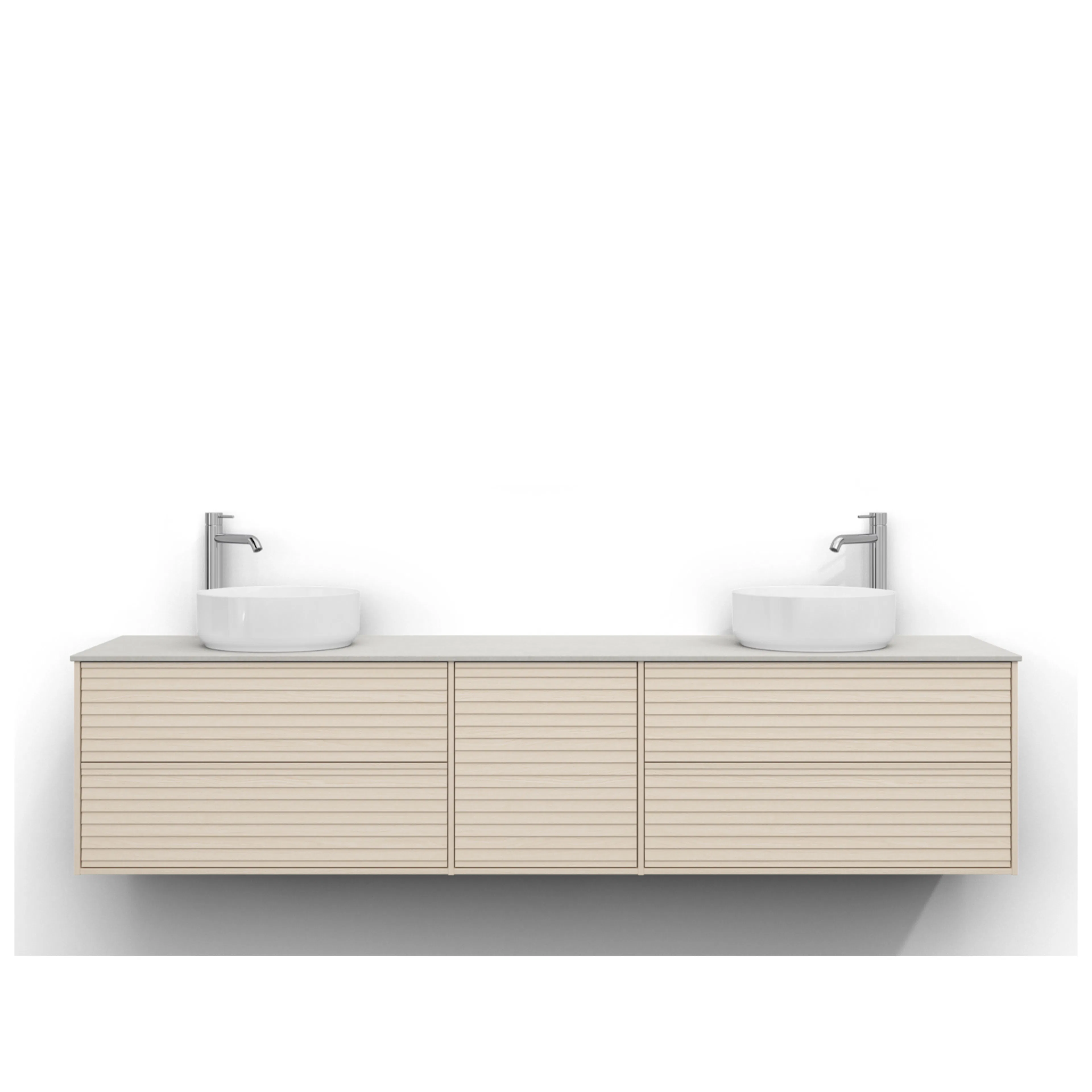 Tvättställsskåp Svedbergs Epos 200x45 med 2+1+2 Lådor