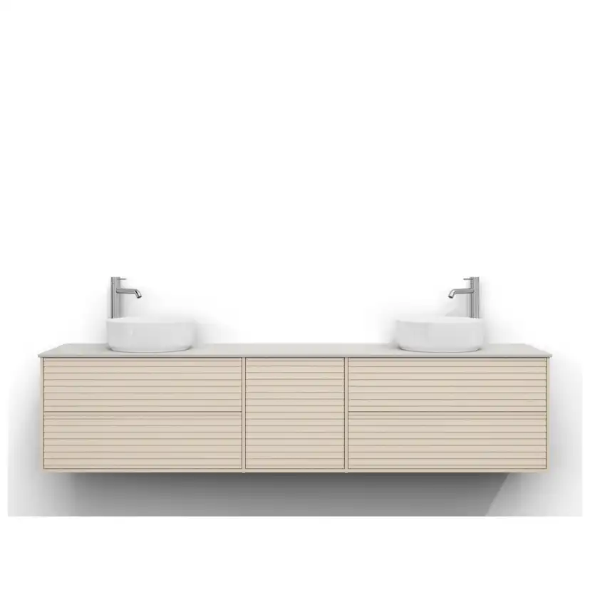 Tvättställsskåp Svedbergs Epos 200x45 med 2+1+2 Lådor