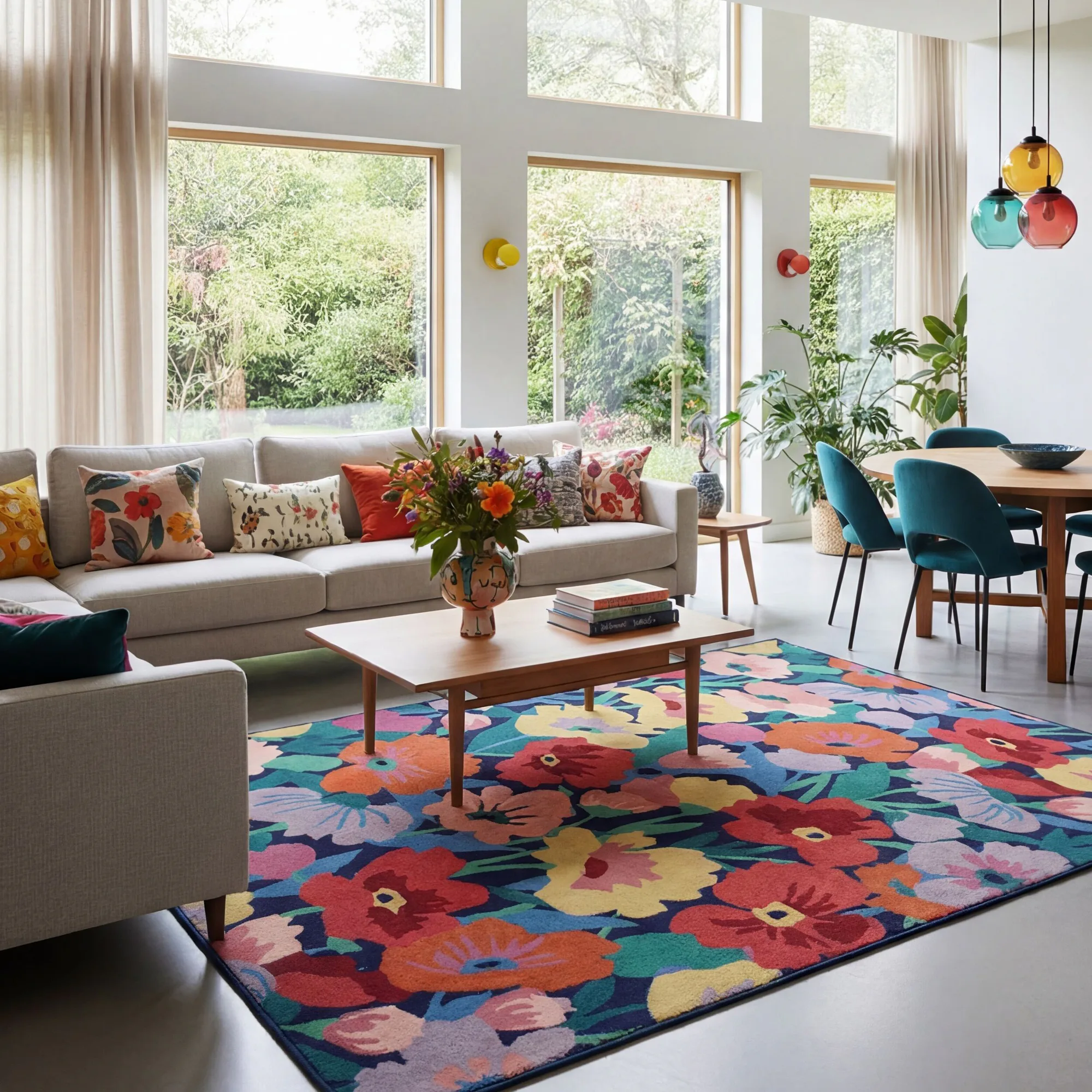 Rektangulär Matta Flair Rugs Cut Out Floral