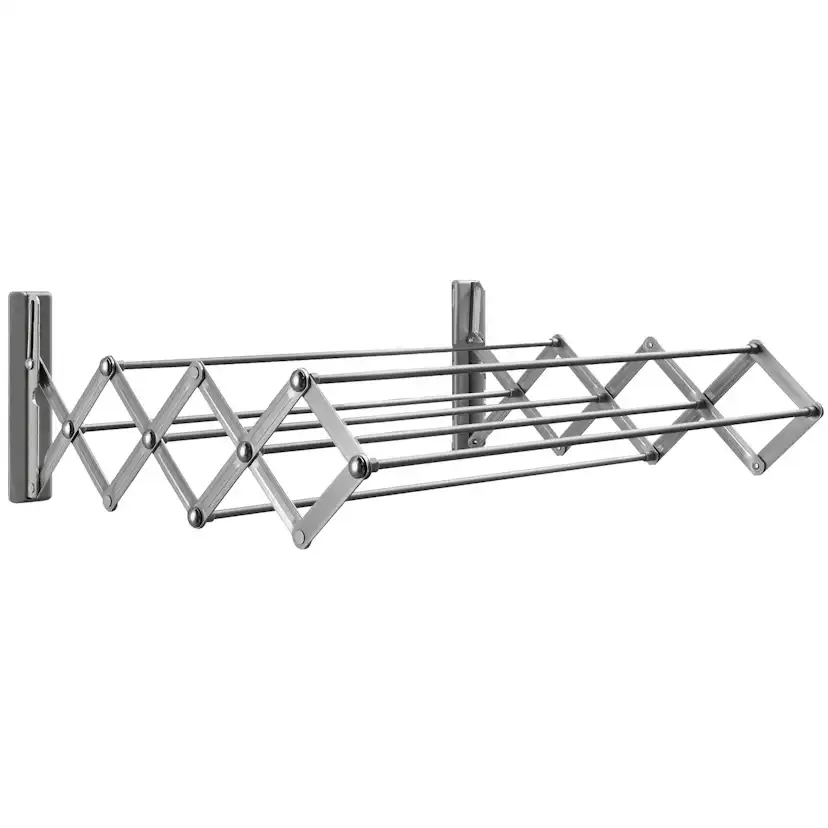 Torkställning Juwel Vägghängd & Hopfällbar 60 cm Stål Silver
