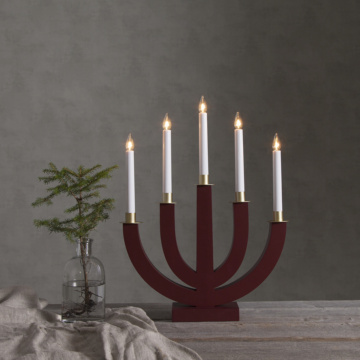 Ljusstake Star Trading Eli 5-armad Adventsljusstake