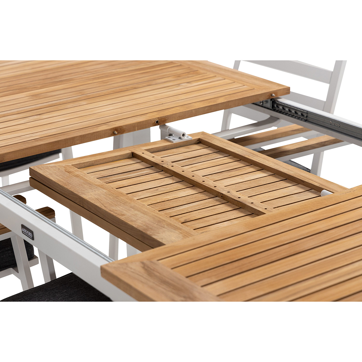 Trädgårdsgrupp deNoord Las Vegas Matgrupp Utomhus 220-280 cm + 8 Oliver Matstol