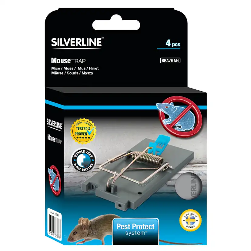 Musfälla Silverline Brave M4 Plast 4-Pack