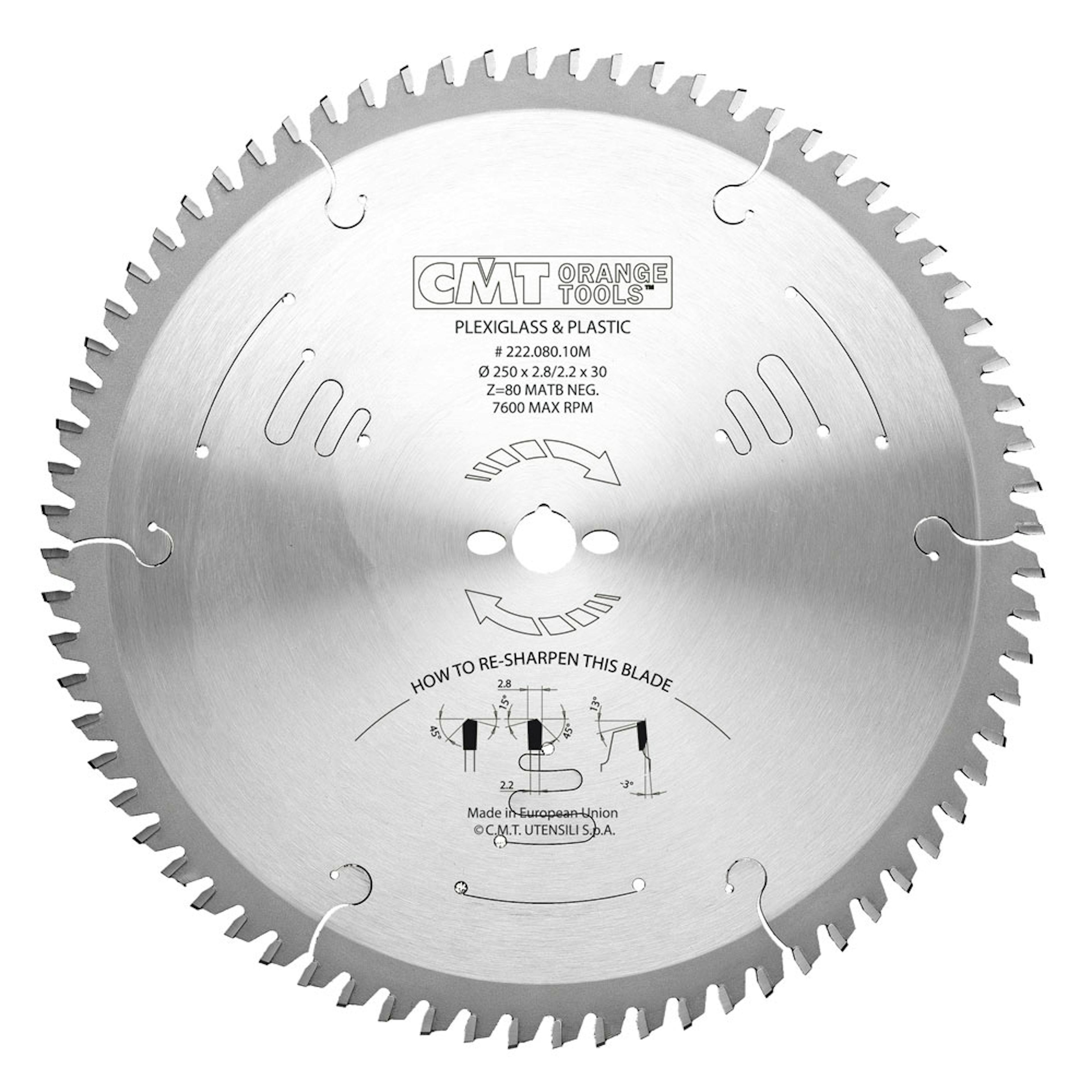 Sågklinga CMT Orange Tools TW PVC/Plexiglas