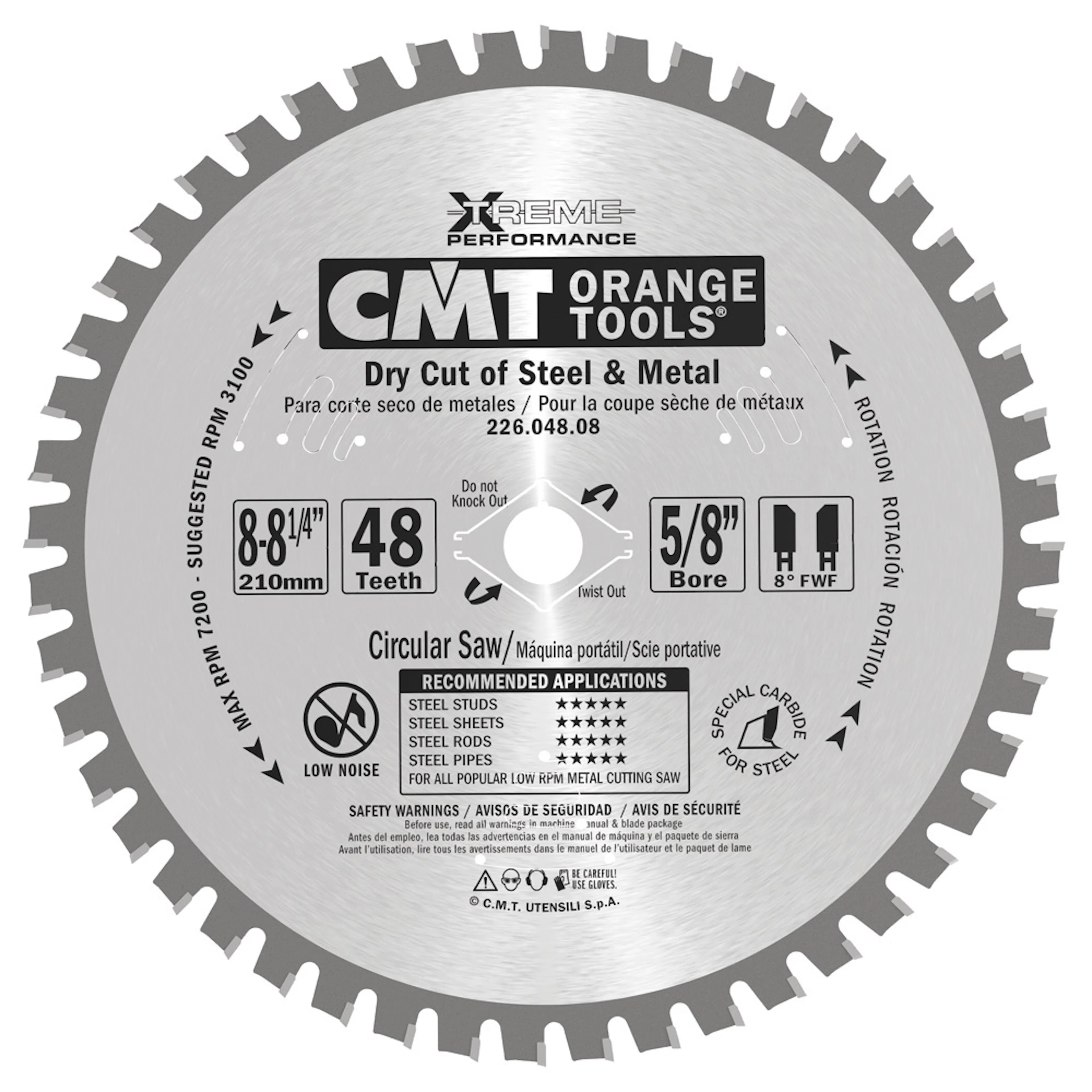 Sågklinga CMT Orange Tools Dry Cut Metall 226.047.09M
