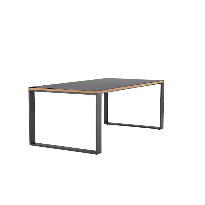 Trädgårdsbord deNoord Aspvik Matbord 100x200 cm Svart