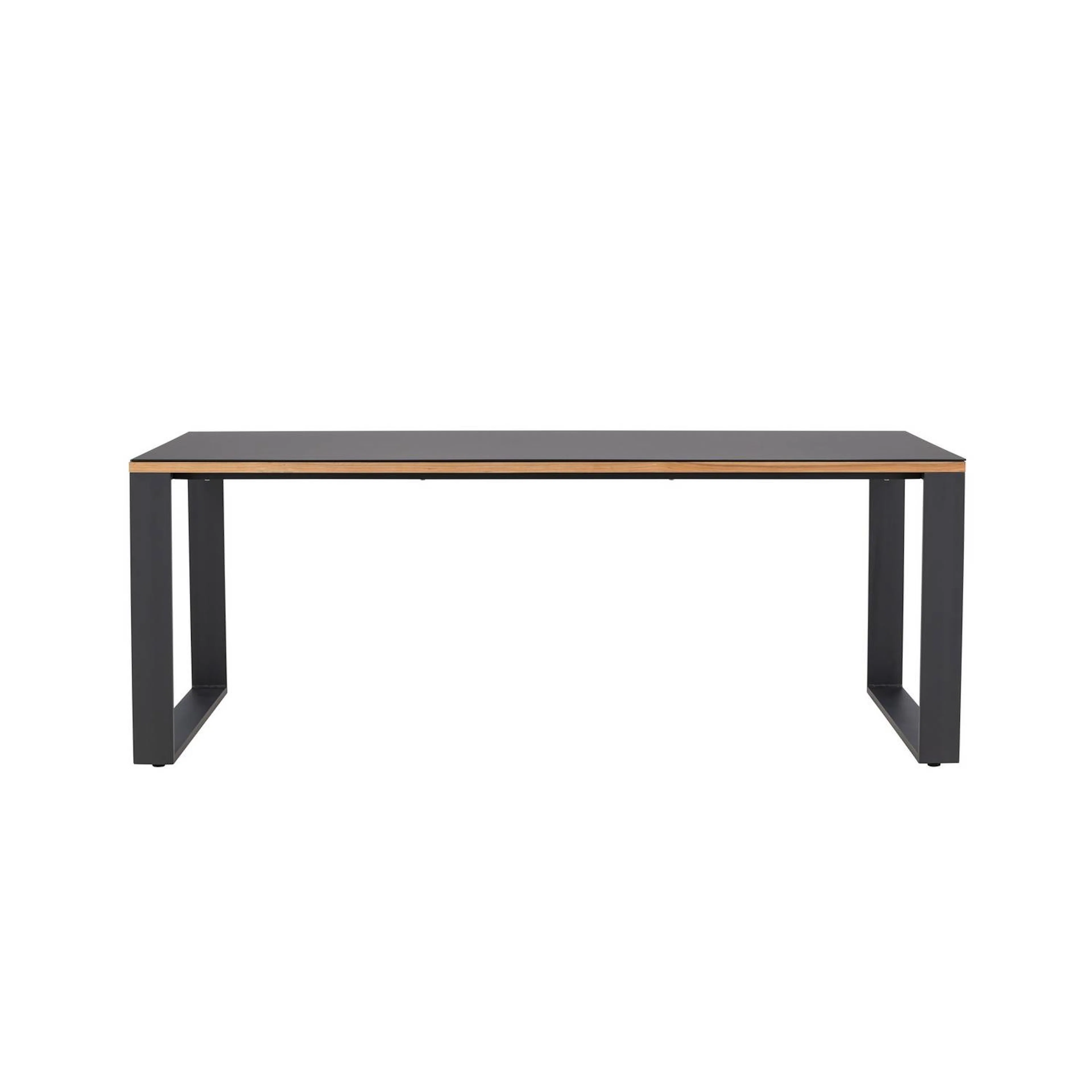 Trädgårdsbord deNoord Aspvik Matbord 100x200 cm Svart