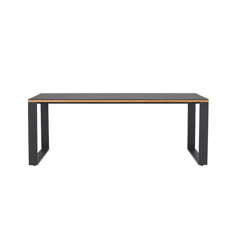 Trädgårdsbord deNoord Aspvik Matbord 100x200 cm Svart