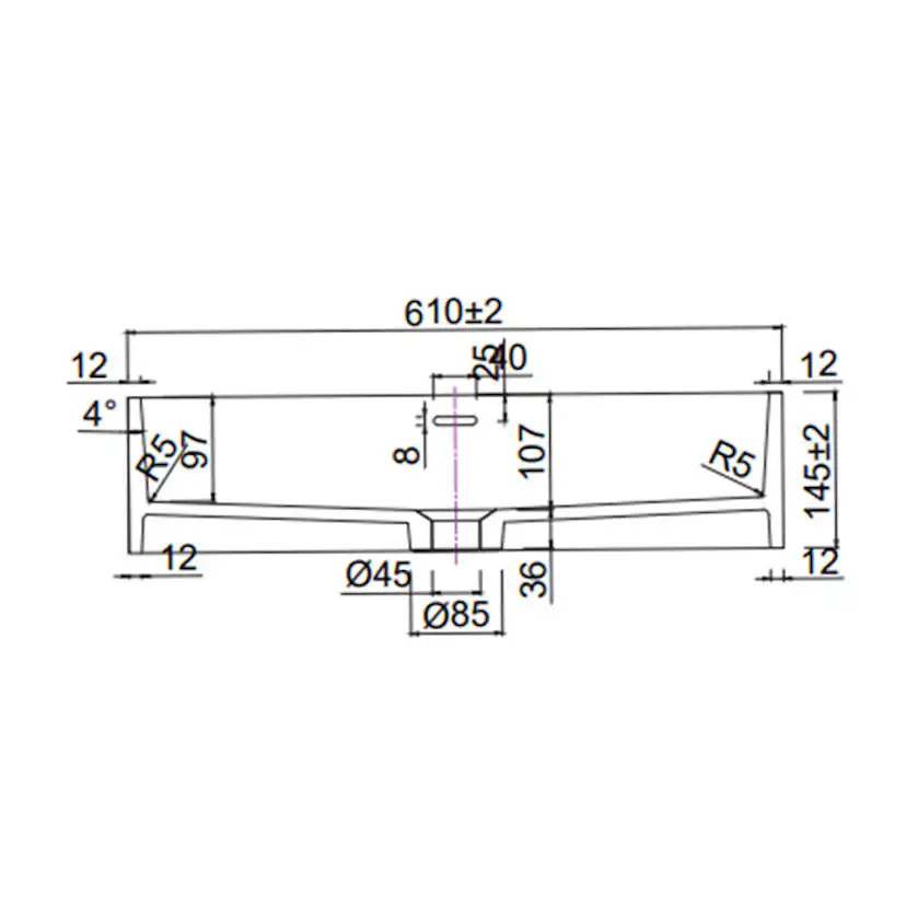 Tvättställ Lavabo Solid Surface 60