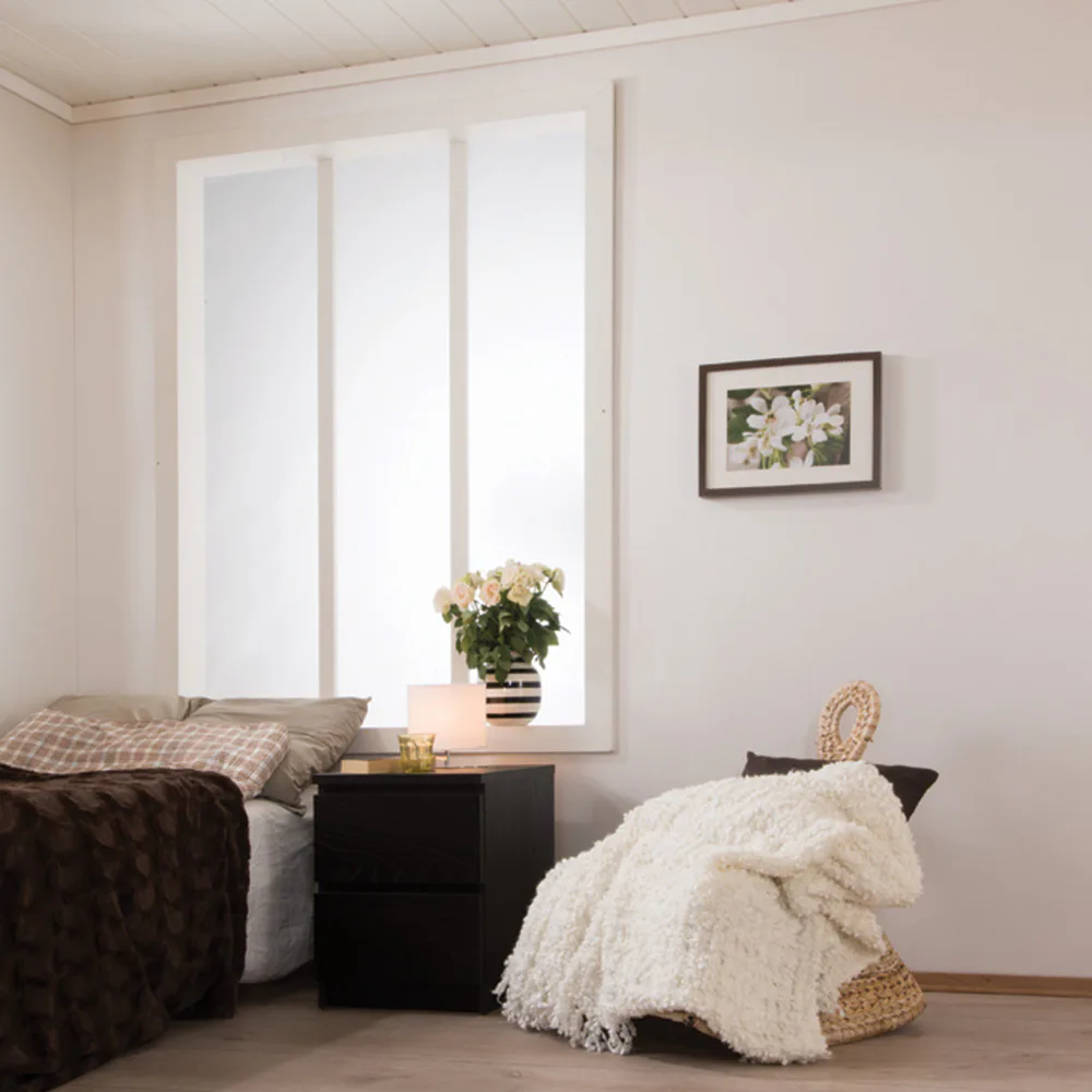 Väggpanel Huntonit Vit Penselmålad