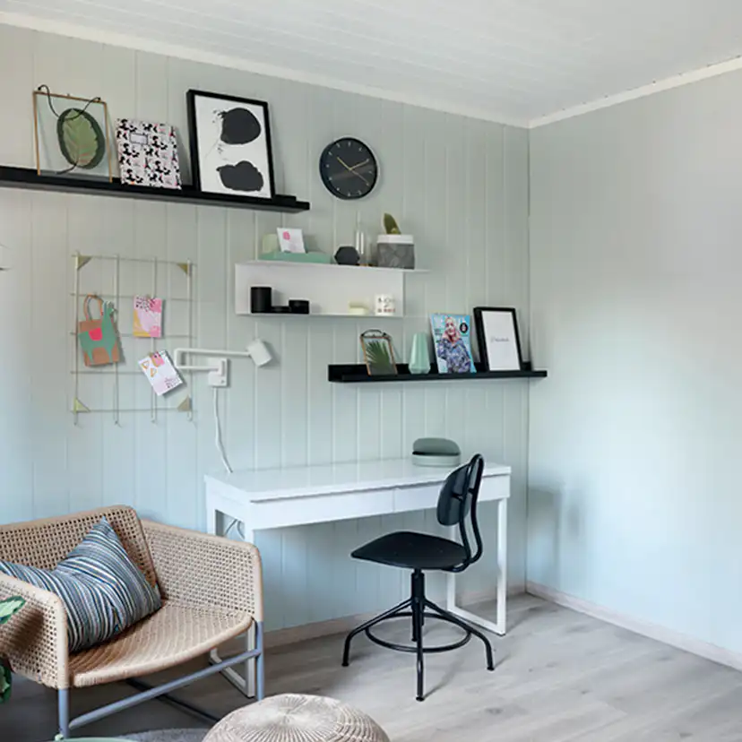 Väggpanel Huntonit Klarvit Penselmålad