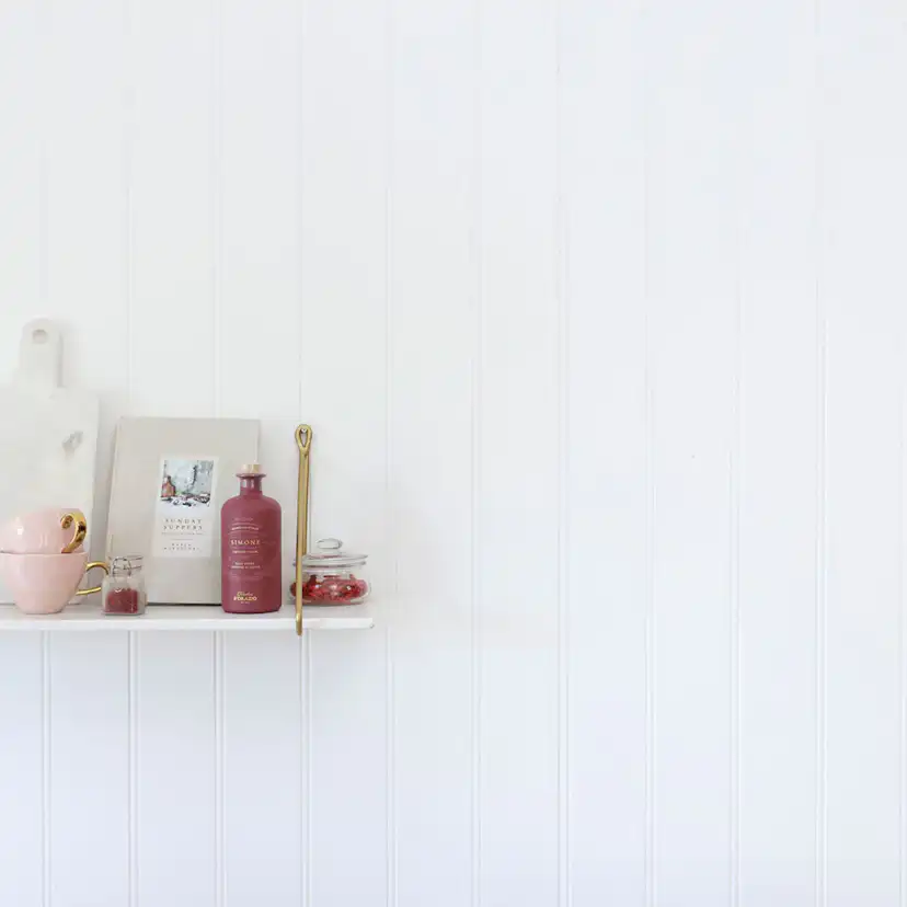 Väggpanel Huntonit penselmålad Perle Vit