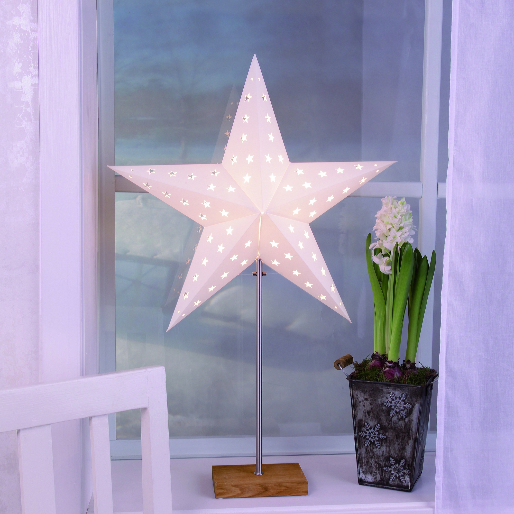 Adventsstjärna Star Trading Leo inkl. Fot och Skärm