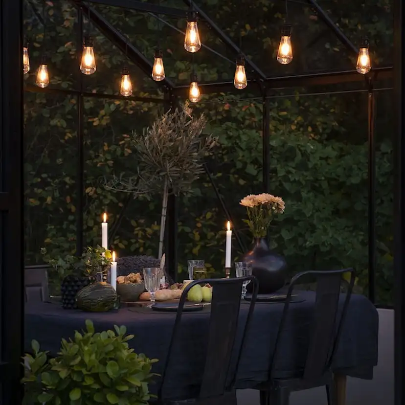 Startset Gnosjö Konstsmide E27 10 Amber LED Dimmer