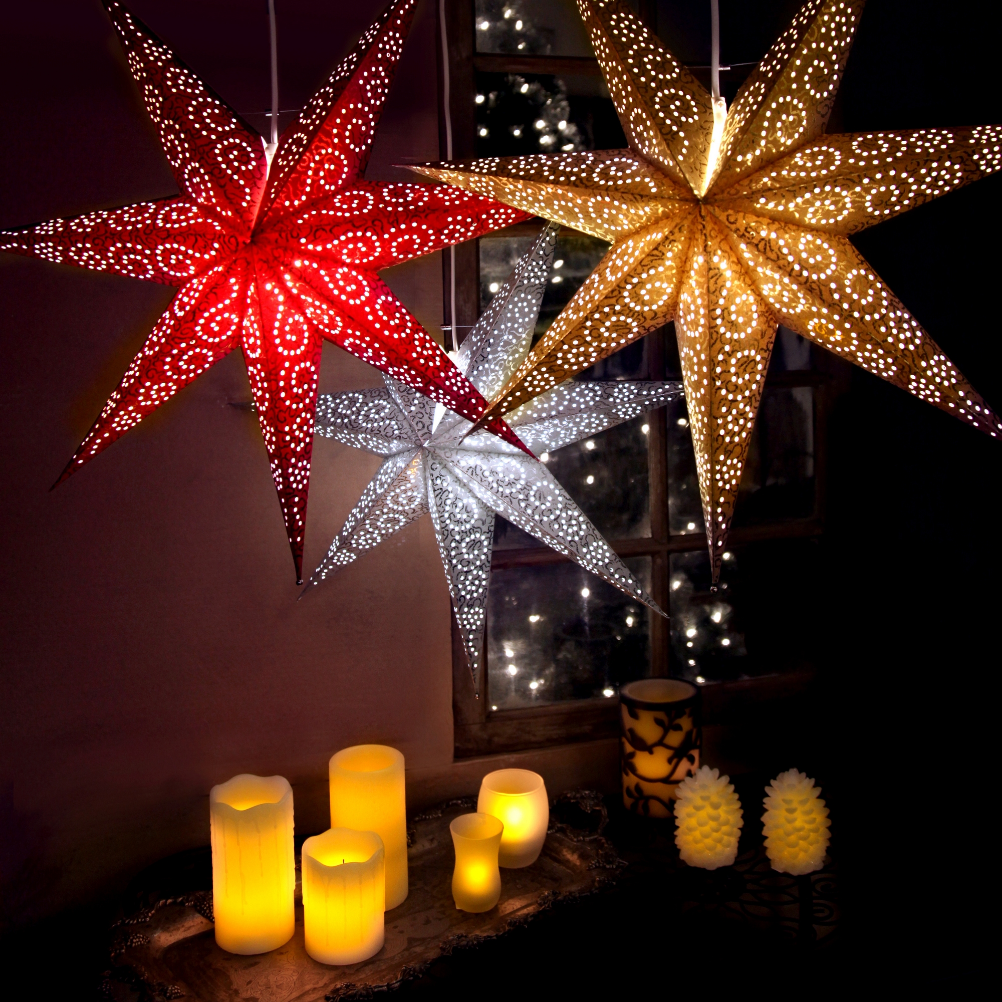 Adventsstjärna Star Trading Antique Hängande