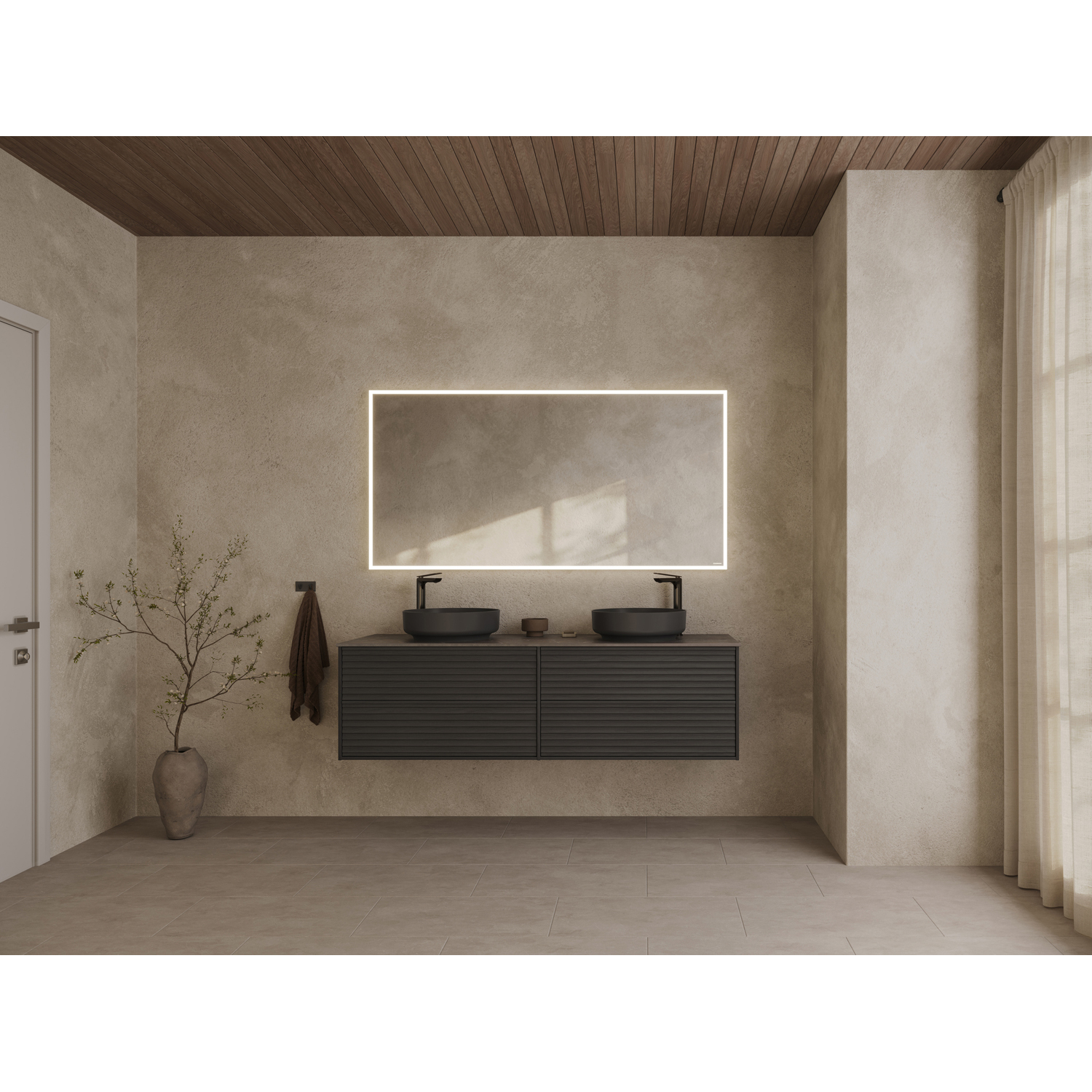 Bänkskiva Svedbergs Silva för Dubbla Tvättställ